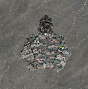 Sweat à capuche oversize décontracté pour l'hiver, 100% coton molletonné, fermeture éclair, veste personnalisée, manches longues, survêtement de qualité, impression technique - Product Image 1