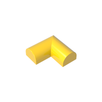 [Gobricks]GDS-90339 Blocs de construction en plastique ABS à l'échelle 1:8, pièce 79757, brique courbée 2x2x2/3 double, d'angle, sans goujons