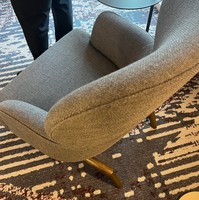 Fauteuil de salon moderne, durable, écologique, en tissu imperméable, avec dossier en forme d'aile