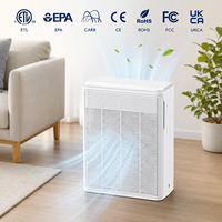 Purificateur d'air domestique grande capacité pour chambre, salon, espaces pour animaux, à faible bruit, avec verrouillage enfant et certifié ETL EPA CARB UKCA, directement de l'usine