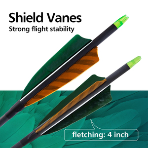 Flèches en carbone pour la <span class=keywords><strong>chasse</strong></span> ID 6.2mm flèche arbre avec 4 pouces dinde caractéristique <span class=keywords><strong>arc</strong></span> classique <span class=keywords><strong>arc</strong></span> à poulies en gros - Product Image 5
