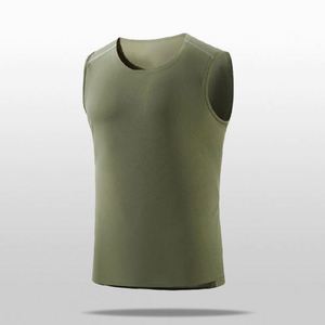 Camiseta sin mangas de punto transpirable para hombre, talla grande, de secado rápido, sin costuras, con logo personalizado por sublimación, para deportes, casual, maratón, en varios colores. - Product Image 2