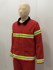 Costume de <span class=keywords><strong>pompier</strong></span> pour couple <span class=keywords><strong>adulte</strong></span> avec bandes réfléchissantes, combinaison en polyester pour fête d'Halloween, cosplay - Product Image 4