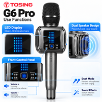 Mikrofon Karaoke TOSING G6 Pro 450g Speaker Genggam Dengan Tas Pembawa dan Baterai 2000mAh untuk Hiburan Rumah
