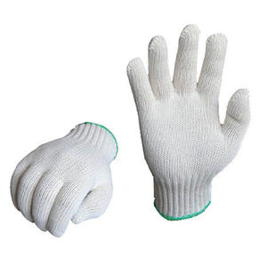 Guantes de Algodón Blanco de <span class=keywords><strong>750g</strong></span>, Tejidos, con Puño de Punto, Flexibles, Duraderos y Transpirables para Trabajo y Construcción, Precio de Fábrica HTR - Product Image 4
