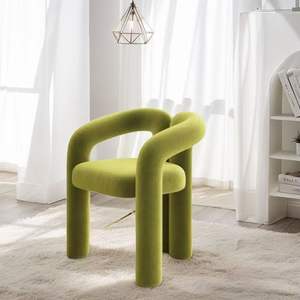 Trendy Black Dressing <b>Stool</b> Foam Filled Living Room Chair Modern Lounge Seat - Product Image 3