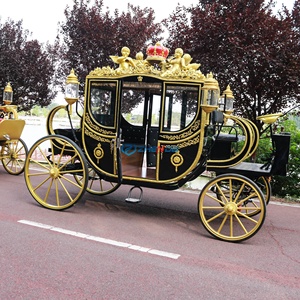 Carruaje Eléctrico Negro para Bodas, Carruaje Real de Cuatro Ruedas, Personalizado para Turismo, Transporte Especial en Venta - Product Image 6