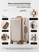 Échantillon Gratuit Valises à Cadre en Aluminium avec Roues Pivotantes, Poignée USB, Valise de Voyage en PC 28 Pouces, Ensemble de Bagages Cabine pour Femmes avec Verrouillage TSA