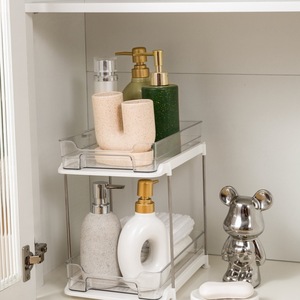 Bathroom Storage <b>Rack</b> 3 Tier Pull Out Organizer With Non Slip Base For Toiletries And Personal Care Items - Product Image 3
