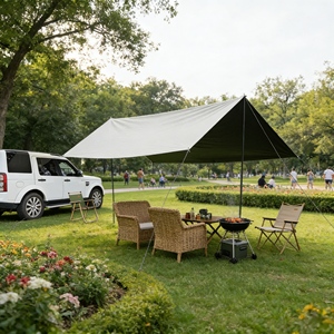 Tente de toit compacte, légère, durable et facile à installer, avec auvent de voiture, pour des voyages de camping familiaux spacieux - Product Image 3