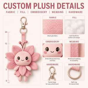 <span class=keywords><strong>Jouet</strong></span> en peluche personnalisé OEM ODM, animal en peluche, mascotte, porte-clés Pétale Blush Sprite, cadeau promotionnel pour les soins <span class=keywords><strong>de</strong></span> beauté et les entreprises - Product Image 4