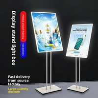 Support d'affichage de menu pour centre commercial, affiche lumineuse à LED, ultra-mince, avec graphique coulissant, boîte à lumière mobile pour la publicité