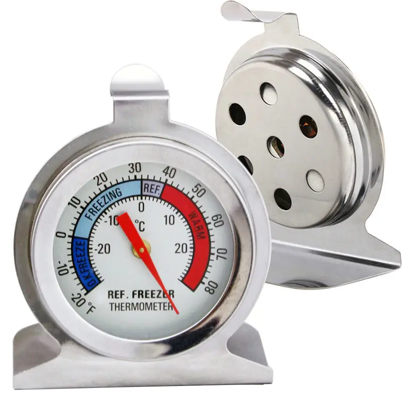 Hot selling Dial Stainless steel with Hook and Panel Base wholesale freezer thermometer