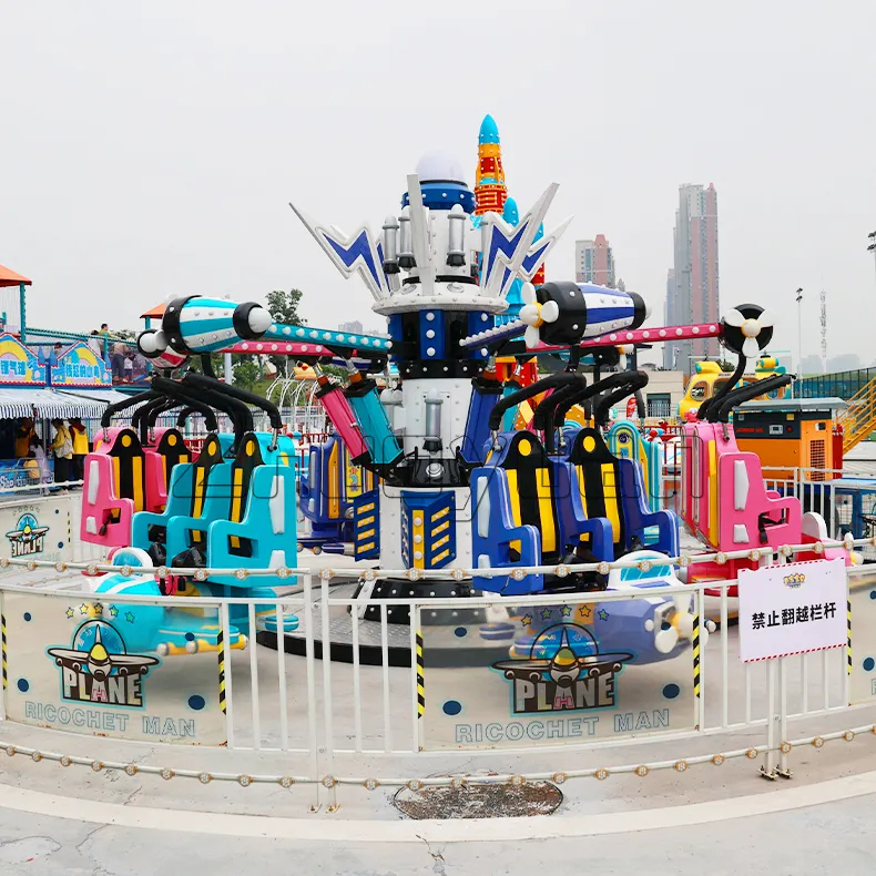 Manufacturer Hot Sale Carnival Rides Amusement Park Equipment Kiddie Self-Control Plane For Sale