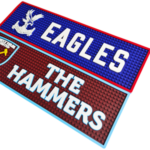 Custom Printed <b>Silicone</b> PVC Bar Runner Rubber Pub Mat Beer Spill <b>Pad</b> Rail Mat Drip Tray Non Slip Service Mat Table Coaster - Product Image 4