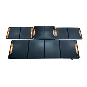 折叠式太阳能电池板60W/80W/100W/120W/160W/200W/300W便携式太阳能电池板，带USB端口，用于野营太阳能手提包