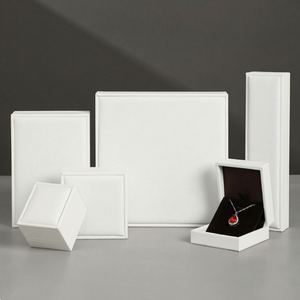 Wholesale Supplier Rectangular <b>Ring</b> Pendant Bangle Box PU Leather Jewelry Box Custom Personality Logo Jewelry Box for Wedding - Product Image 2