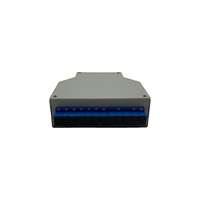 Boîtier de terminaison fibre optique 12 ports type rail DIN, boîtier de terminaison fibre optique SC, boîtier métallique pour fibre optique, boîtier de brassage fibre optique