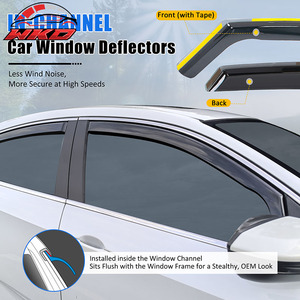 Pare-pluie et déflecteurs de vitres latérales pour Toyota Highlander (2014-2019) – Protection de portières en PC - Product Image 2