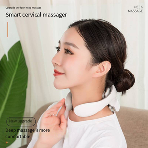 Masajeador de cuello eléctrico inteligente con 6 nodos, 3 niveles de velocidad y máquina masajeadora de calor personalizable - Product Image 2
