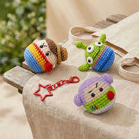 Poupée Poulet Créative Faite Main au Crochet en Fil de Coton et Coton PP, Breloque de Sac et Porte-clés, un Cadeau Attentionné