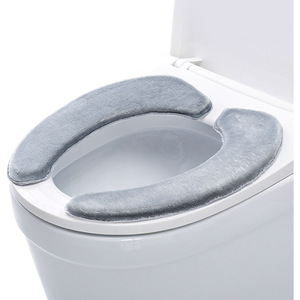 Toilet Seat Cover Plush Material Four Seasons Use Strong Waterproof Adhesive Ring - Product Image 3