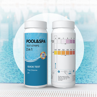 Bandes de test d'eau multifonctionnelles en PVC pour piscine, spa, bain à remous, analyse de l'eau, test du chlore libre et du pH