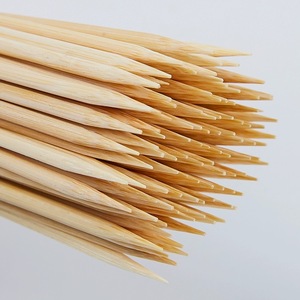 Herramientas para barbacoa, pinchos desechables de bambú, palos de madera de bambú, vajilla degradable, palo de 50cm y 40cm - Product Image 6