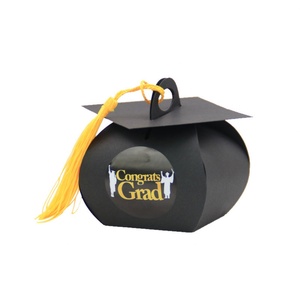 Bachelor <b>Hat</b> Candy <b>Box</b> for Graduation Celebration Party UV Coating Embossing Matt Lamination Print Handling - Product Image 4