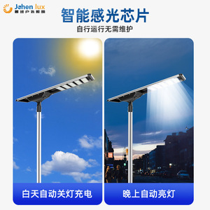 Farola solar integrada para exteriores, dedicada a la iluminación de carreteras en zonas rurales nuevas, con radar impermeable. - Product Image 4