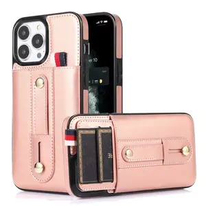 Hot-selling Luxury Leather Cell Mobile Phone Case Wallet Cover For iPhone 11 12 13 14 15 pro max XR XS MAX Phone Back Case