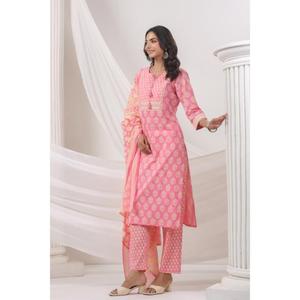 Thiết Kế Mới Phụ Nữ 3 Thiết Lập Ấn Độ Kurti Quần Ba Quý Tay Áo Thời Trang Dịp Mặc <span class=keywords><strong>In</strong></span> <span class=keywords><strong>Kurtis</strong></span> Trong Giá Bán Buôn - Product Image 4