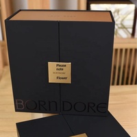 Coffret Cadeau Luxe Personnalisé Écologique pour Thé et Café, Design Portefeuille Ceinture, Double Ouverture, Estampage Or, Gaufrage Mat, Éponge