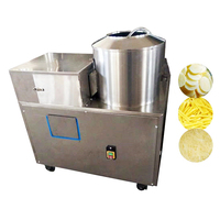 Kommerzielle elektrische Kartoffelwasch- und Schälmaschine Kartoffelchips-Schneide- und Scheibenschneidemaschine