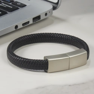 Tùy Chỉnh Màu Đen <span class=keywords><strong>USB</strong></span> 2.0 2.0 Ổ Đĩa Flash Vòng Đeo Tay 8GB 64GB <span class=keywords><strong>Memory</strong></span> Stick Tùy Chọn Mới Kim Loại Da Bút Khuyến Mại Quà Tặng Dây Đeo Cổ Tay - Product Image 3