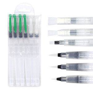 6Pcs Thiết Lập S M L Đầu Phẳng Nước Hòa Tan Màu Vẽ Bút Chì Màu Nước Màu Bàn Chải Bút Aqua <span class=keywords><strong>Graphix</strong></span> Bút Sơn Bàn Chải - Product Image 1