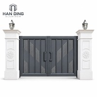 Puerta de Jardín de Aluminio con Juego de Postes, Kit Completo, Control Remoto, Deslizamiento Automático, Recubrimiento en Polvo, Impermeable, Fábrica OEM ODM