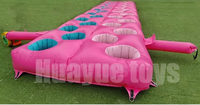 Produits tendances chauds jeux de construction d'équipe course d'obstacles commercial sûr gonflable The Wonder Challenge Tyre Obstacle Run Game