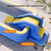 Toboggan gonflable pour piscine anti-retournement pour enfants, utilisation en intérieur et en extérieur, parc d'attractions, avec pompe à pied