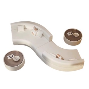 S Shaped <b>Sofa</b> Modern Curved <b>Hotel</b> Lounge Furniture Durable Flocking Fabric Adult Child Elderly Use - Product Image 5