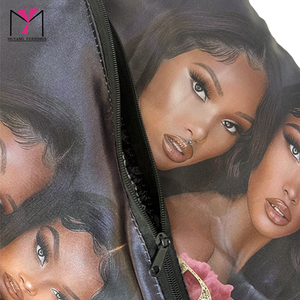 Sacs en satin personnalisés MUYANG pour extensions de cheveux, sacs en polyester de haute qualité avec fermeture éclair - Product Image 6
