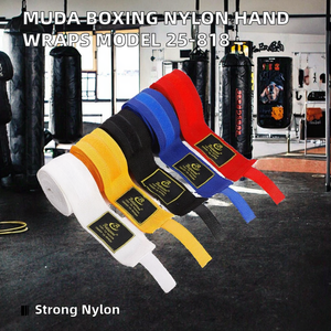 Bandages et bandes de boxe en nylon de haute qualité Golden Wave, prix usine, pour Taekwondo, boxe, entraînement MMA et combats. - Product Image 2