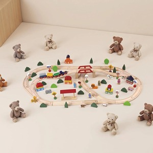 <span class=keywords><strong>Train</strong></span> en bois Montessori, thème général, écologique, jouet interactif pour enfants, véhicule de jeu, blocs de construction |   OEM ODM Vente en gros - Product Image 5