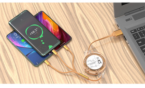 Biểu Tượng Tùy Chỉnh 1 M 3A Nhanh Chóng Sạc 3-Trong-1 Micro USB Cable Type-C Cho Điện Thoại Di Động Máy Tính Bện Tương Thích IOS Tai Nghe - Product Image 6