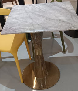 <b>Square</b> Artificial Stone <b>Table</b> Top Marble Restaurant <b>Table</b> Contemporary Modern Dining Furniture Durable Commercial Use - Product Image 4