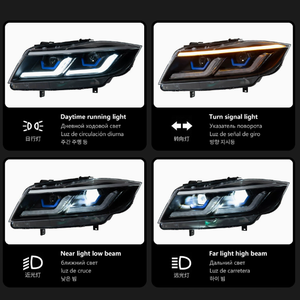 AURON Auto Lighting 12V New Front LED Head Lamp 36W 6000 lm Dual Color Retrofit Upgrade 3 Series E90 2005-2012 6000K DRLS D2H - Product Image 3