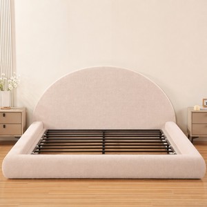 Brand New Rounded <strong>Headboard</strong> Thickened Side Rails Quiet Metal Slat Frame <strong>king</strong> <strong>Size</strong> <strong>Bed</strong> <strong>Headboard</strong> <strong>Bed</strong> Base <strong>Bed</strong> Frame Set - Product Image 6