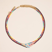 Kalung manik-manik Bohemian Go2boho warna-warni Choker mata jahat mode wanita perhiasan desainer Boho buatan tangan Miyuki kalung manik-manik