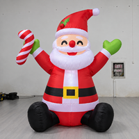 Père Noël gonflable de 6 pieds avec lumières LED, décoration de jardin extérieure, Père Noël gonflable pour fête de Noël