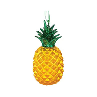 Groothandel handgemaakte geblazen glazen ananas kerstboomversiering gepersonaliseerde kerst fruit- en groenteverziering